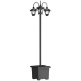 ABS Plastic Garden Solar Powered Garden Lamp Post With Dusk-to-Dawn Sensor Street Light - Velmora