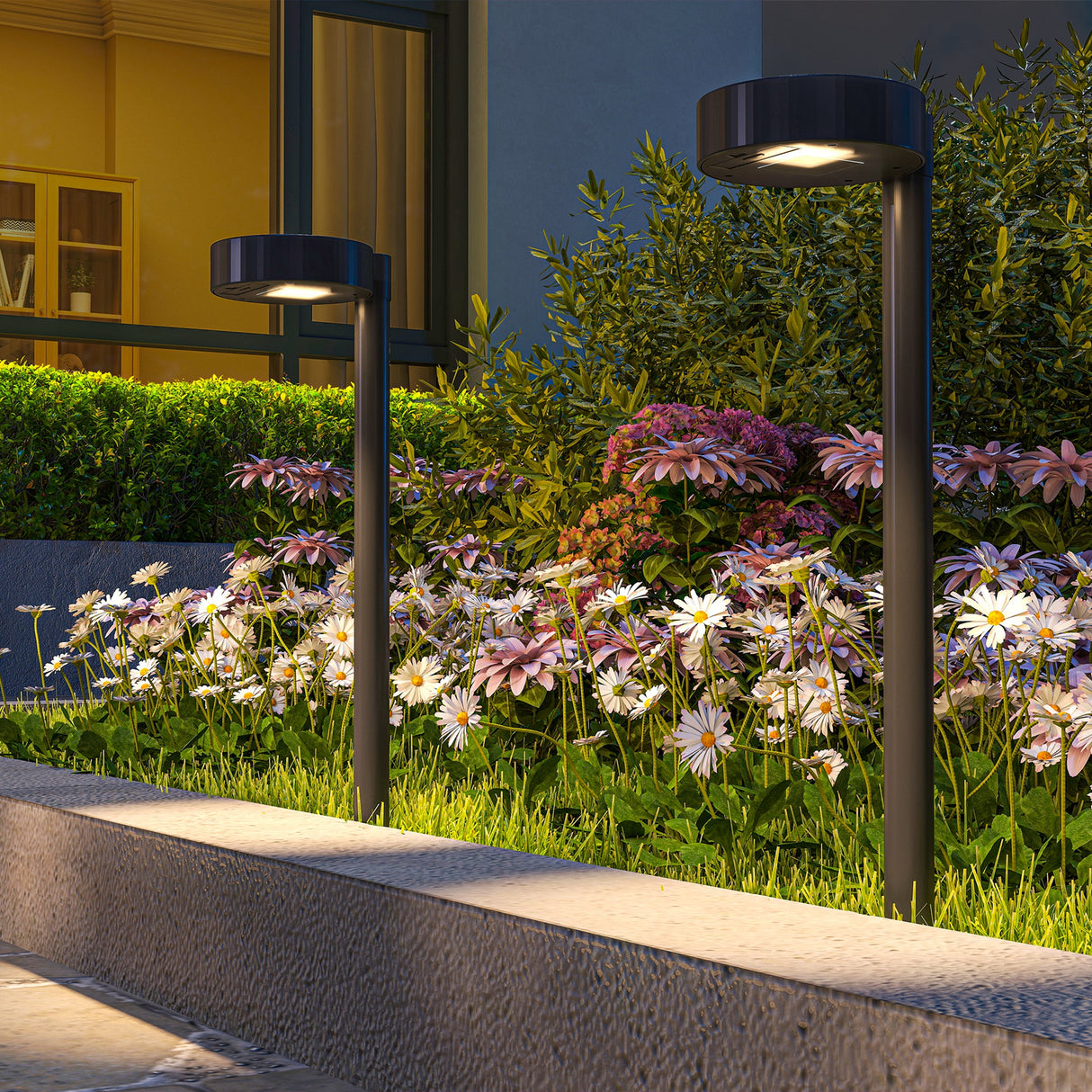 ABS Plastic Garden Solar Stake Lights in Set of 8 With Auto On-Off - Velmora