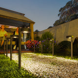 ABS Plastic Garden Solar Stake Lights in Set of 8 With Auto On-Off - Velmora