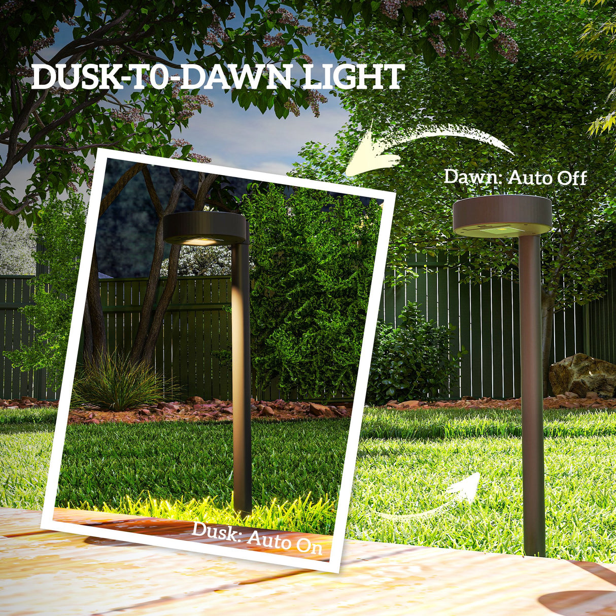 ABS Plastic Garden Solar Stake Lights in Set of 8 With Auto On-Off - Velmora