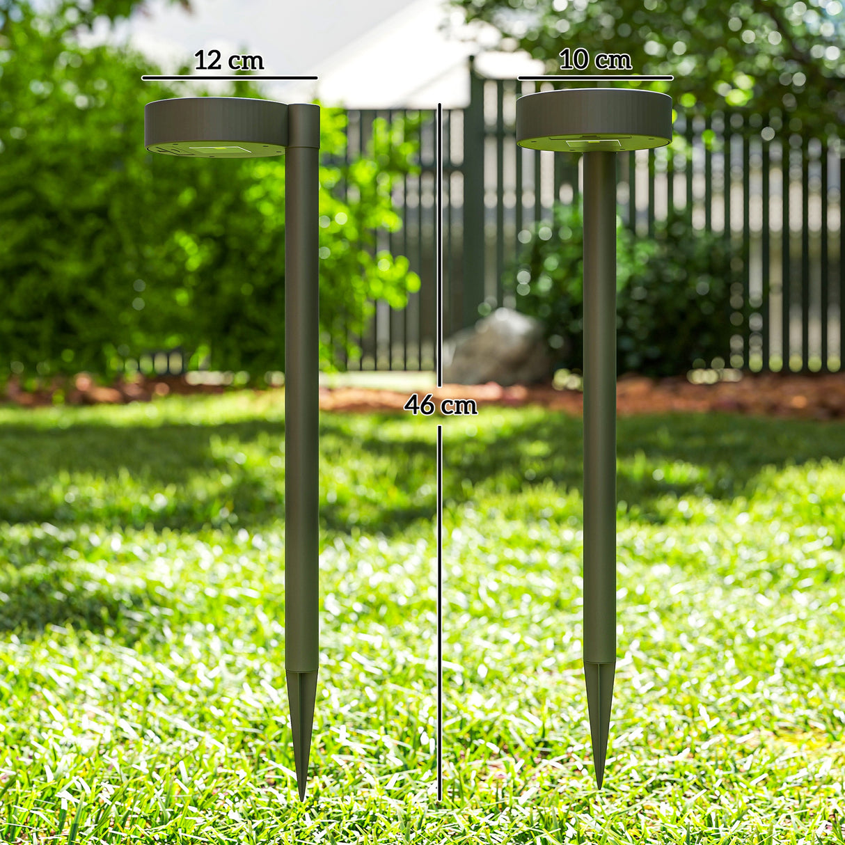 ABS Plastic Garden Solar Stake Lights in Set of 8 With Auto On-Off - Velmora