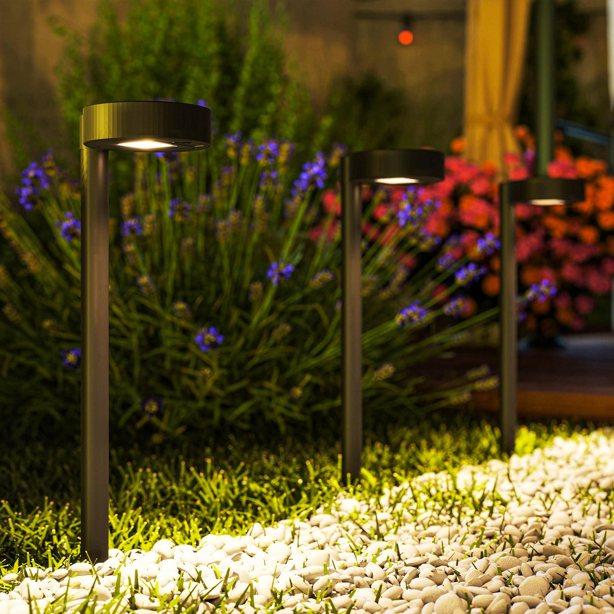 ABS Plastic Garden Solar Stake Lights in Set of 8 With Auto On-Off - Velmora