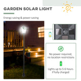 ABS Plastic Sensor Dimmable LED Garden Solar Post Lamp in Set of 2 - Velmora