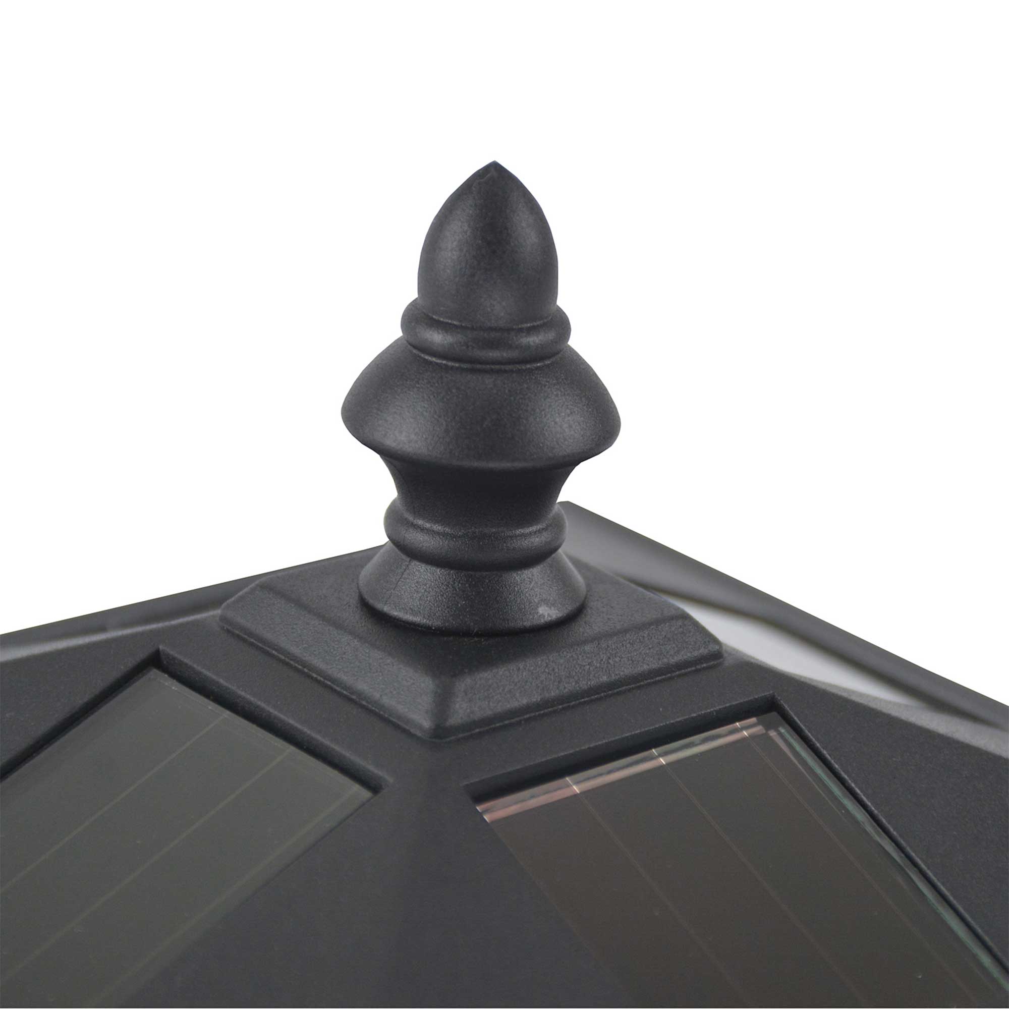 ABS Plastic Sensor Dimmable LED Garden Solar Post Lamp in Set of 2 - Velmora