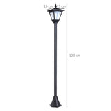 ABS Plastic Sensor Dimmable LED Garden Solar Post Lamp in Set of 2 - Velmora
