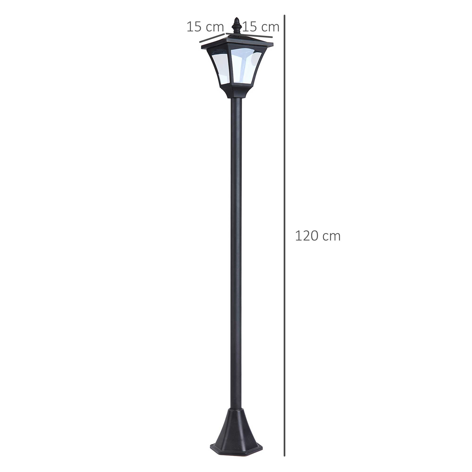 ABS Plastic Sensor Dimmable LED Garden Solar Post Lamp in Set of 2 - Velmora