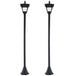 ABS Plastic Sensor Dimmable LED Garden Solar Post Lamp in Set of 2 - Velmora