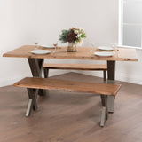 Acacia Wood Dining Bench 180cm Wide - Live Edge