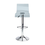 Acrylic Bar Stool With Polished Chrome Base - Grindle