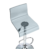 Acrylic Bar Stool With Polished Chrome Base - Grindle