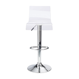 Acrylic Bar Stool With Polished Chrome Base - Grindle