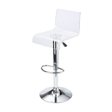 Acrylic Bar Stool With Polished Chrome Base - Grindle