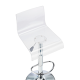 Acrylic Bar Stool With Polished Chrome Base - Grindle