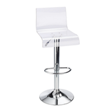 Acrylic Bar Stool With Polished Chrome Base - Grindle