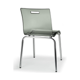Acrylic Dining Chair With Polished Chrome Legs - Lofton
