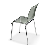Acrylic Dining Chair With Polished Chrome Legs - Lofton