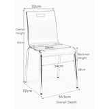 Acrylic Dining Chair With Polished Chrome Legs - Lofton