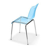 Acrylic Dining Chair With Polished Chrome Legs - Lofton