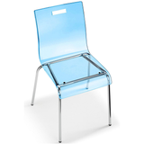 Acrylic Dining Chair With Polished Chrome Legs - Lofton