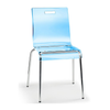 Acrylic Dining Chair With Polished Chrome Legs - Lofton