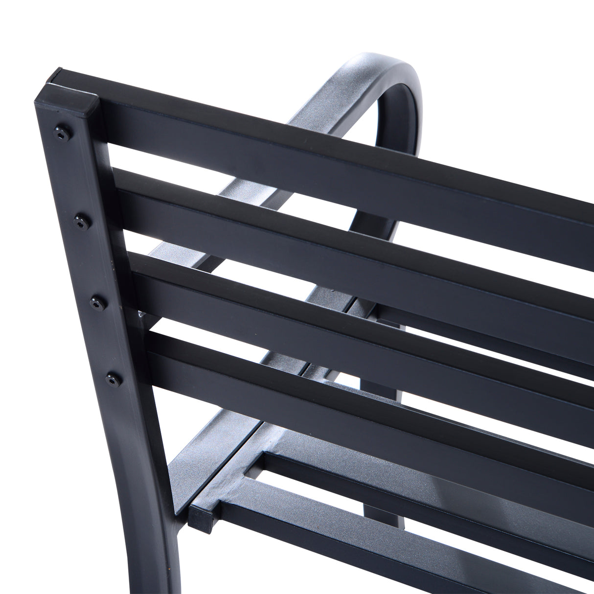 Alloy Steel 2 Seater Garden Bench Stable Patio - Velmora