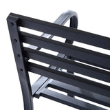 Alloy Steel 2 Seater Garden Bench Stable Patio - Velmora