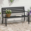 Alloy Steel 2 Seater Garden Bench Stable Patio - Velmora