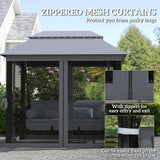 Alloy Steel 3-in-1 Convertible 3 Seater Garden Swing Chair Gazebo - Velmora