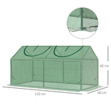 Alloy Steel Frame Garden Greenhouse 120cm Wide - Velmora