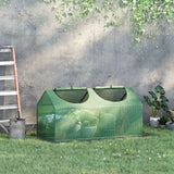 Alloy Steel Frame Garden Greenhouse 120cm Wide - Velmora