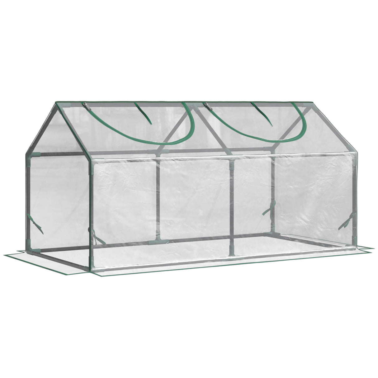 Alloy Steel Frame Garden Greenhouse 120cm Wide - Velmora