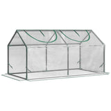 Alloy Steel Frame Garden Greenhouse 120cm Wide - Velmora
