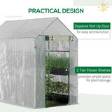 Alloy Steel Frame Garden Greenhouse 120cm Wide x 186cm Depth - Velmora