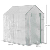 Alloy Steel Frame Garden Greenhouse 120cm Wide x 186cm Depth - Velmora