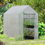Alloy Steel Frame Garden Greenhouse 120cm Wide x 186cm Depth - Velmora