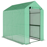 Alloy Steel Frame Garden Greenhouse 120cm Wide x 186cm Depth - Velmora