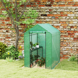 Alloy Steel Frame Garden Greenhouse 120cm Wide x 186cm Depth - Velmora
