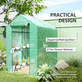Alloy Steel Frame Garden Greenhouse 120cm Wide x 186cm Depth - Velmora
