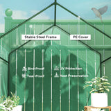 Alloy Steel Frame Garden Greenhouse 120cm Wide x 186cm Depth - Velmora
