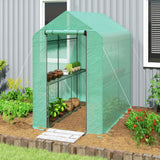 Alloy Steel Frame Garden Greenhouse 120cm Wide x 186cm Depth - Velmora