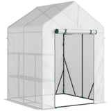 Alloy Steel Frame Garden Greenhouse 140cm Wide x 143cm Depth - Velmora