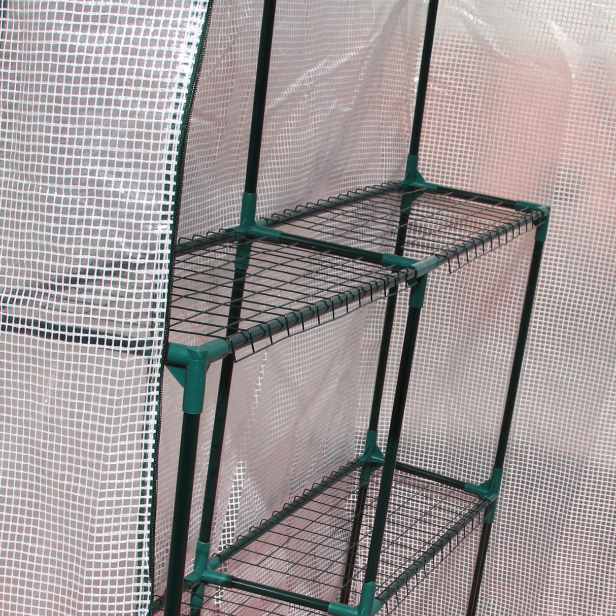 Alloy Steel Frame Garden Greenhouse 140cm Wide x 143cm Depth - Velmora