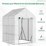 Alloy Steel Frame Garden Greenhouse 140cm Wide x 143cm Depth - Velmora