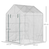 Alloy Steel Frame Garden Greenhouse 140cm Wide x 143cm Depth - Velmora