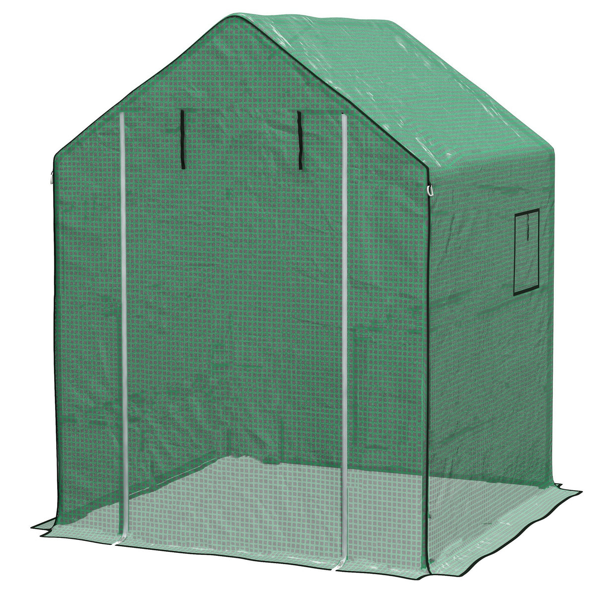 Alloy Steel Frame Garden Greenhouse 140cm Wide x 143cm Depth - Velmora