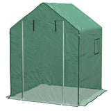 Alloy Steel Frame Garden Greenhouse 140cm Wide x 143cm Depth - Velmora