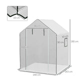 Alloy Steel Frame Garden Greenhouse 140cm Wide x 143cm Depth - Velmora