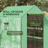 Alloy Steel Frame Garden Greenhouse 140cm Wide x 213cm Depth - Velmora