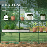 Alloy Steel Frame Garden Greenhouse 140cm Wide x 213cm Depth - Velmora