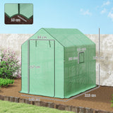 Alloy Steel Frame Garden Greenhouse 140cm Wide x 213cm Depth - Velmora